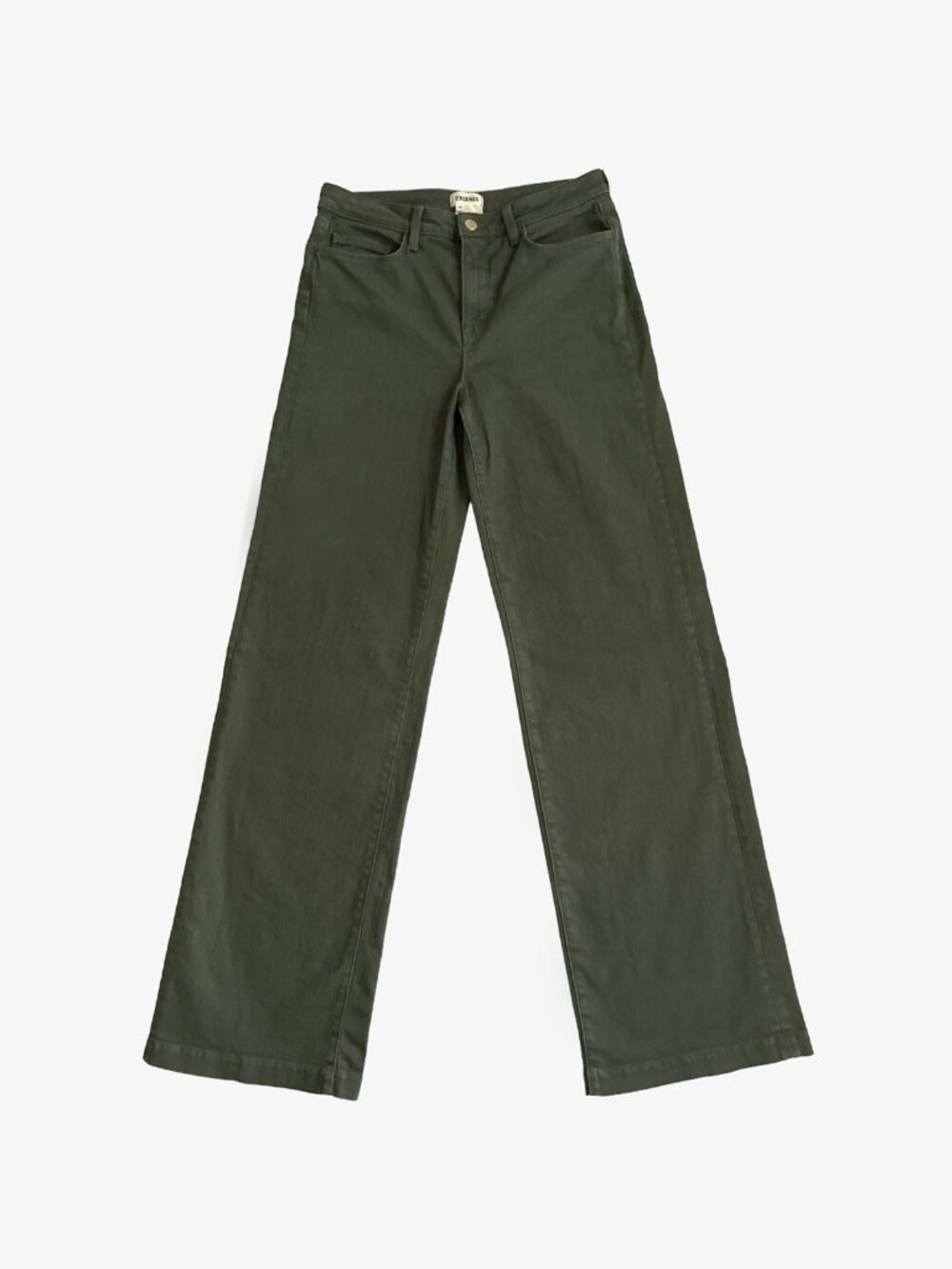 Green 'Balsam' Clayton High Rise Wide Leg Jean Pants by L'AGENCE